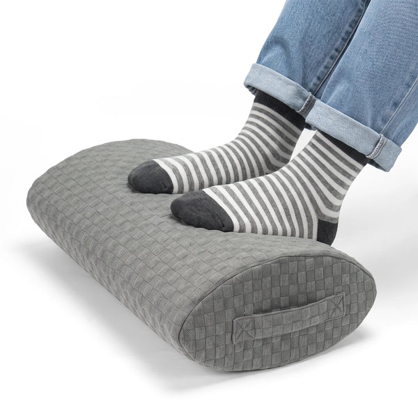 Foot Rest for Under Desk At Work Adjustable - Endorsed, High-Density Foam, Velvet