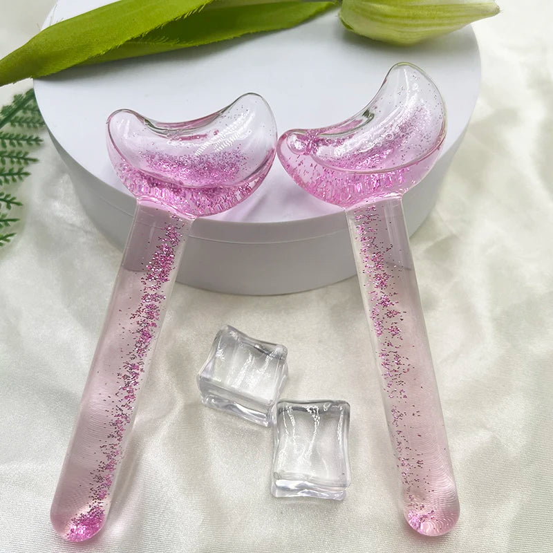 Ice Globe Facial Roller Massage Beauty Care Moon Shape Cooling Energy Ice Ball Facial