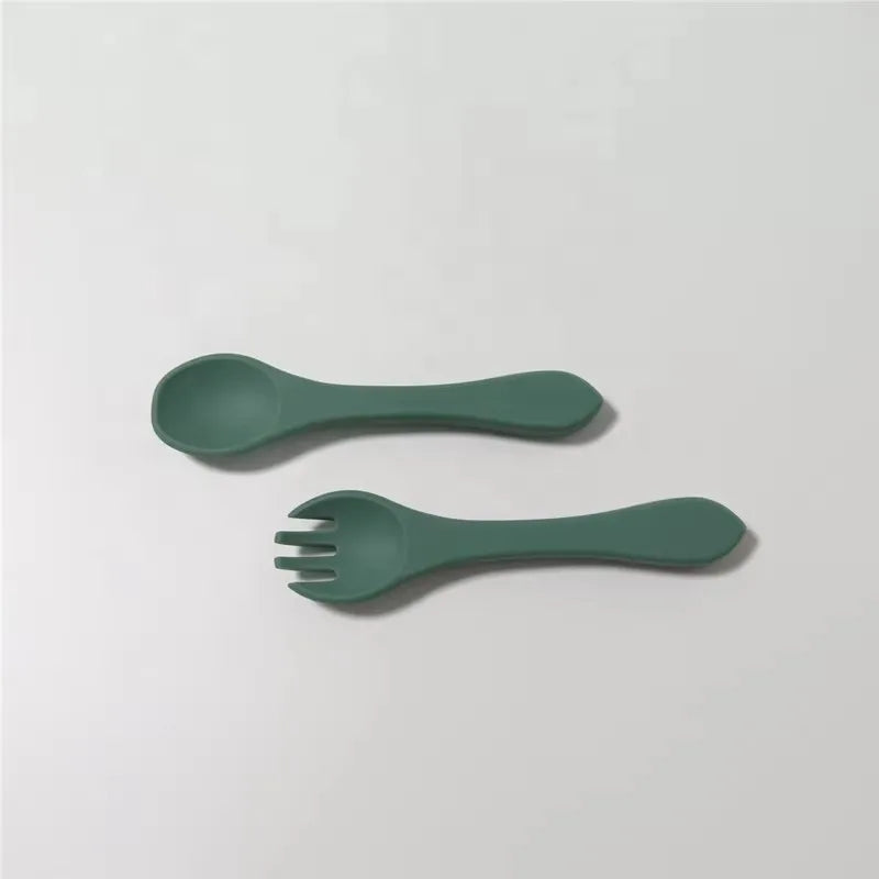 Fubon Silicone Manufactory Dinosaur Silicone Baby Feeding Set for Dinner Lunch Breakfast