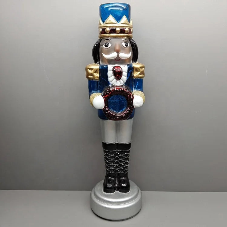 Led Hand Blown Glass Best Christmas Nutcracker Soldier Ballet Statue Collection
