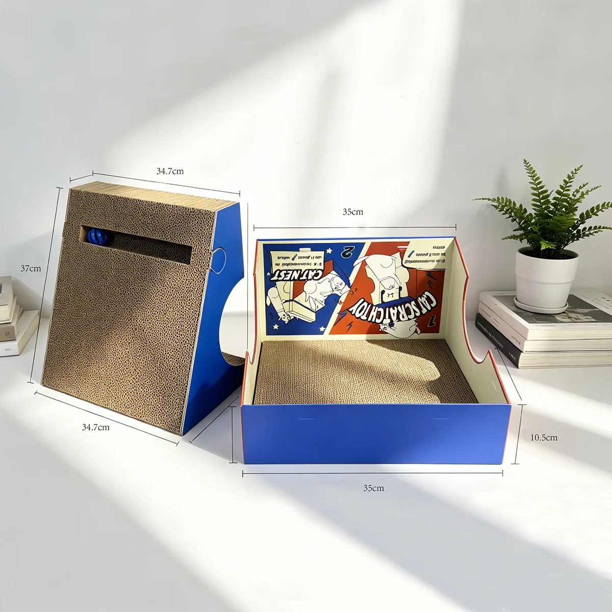 Lightweight Corrugated Cat Scratching Board Flat Pack Cat Scratcher Easy Shipping Space