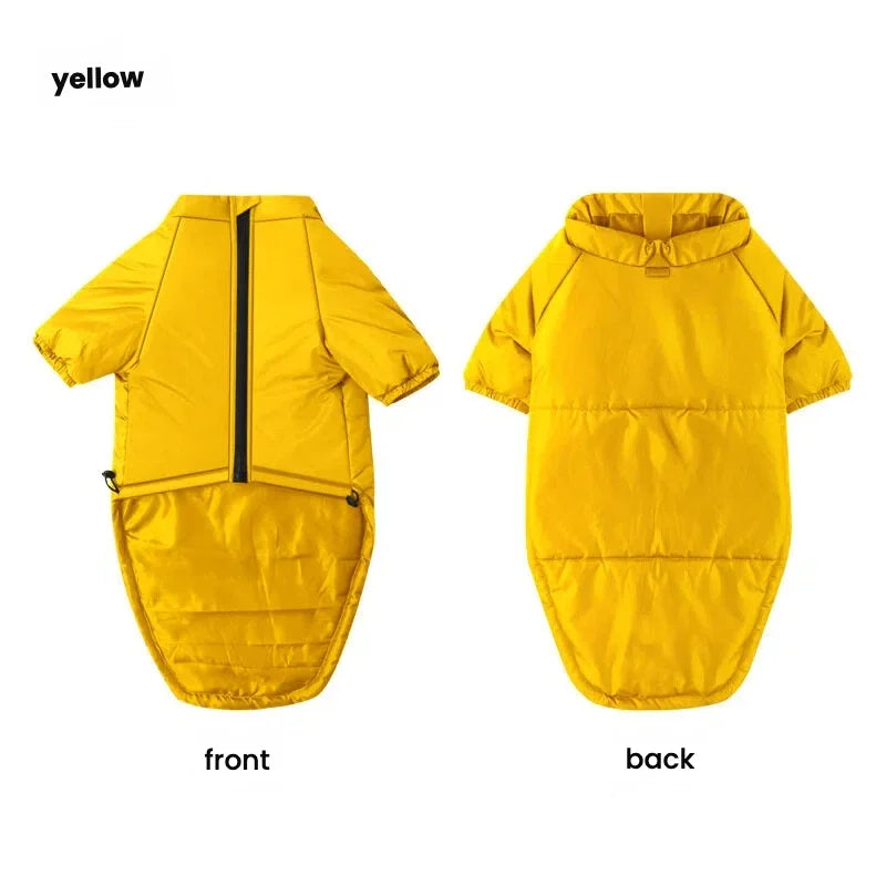 Comfortable Traditional Weatherproof Reversible Dog Jacket Reflective Safety Strips