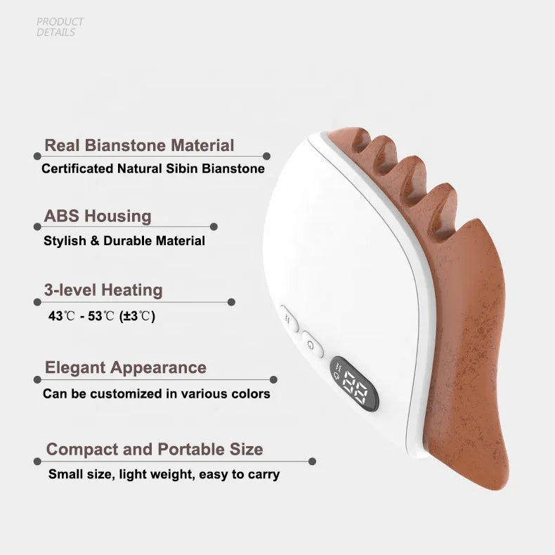 EBSM6 Electric Skincare Tools Jade Face Roller Gua Sha Set Slimming Led Face Massage Tool