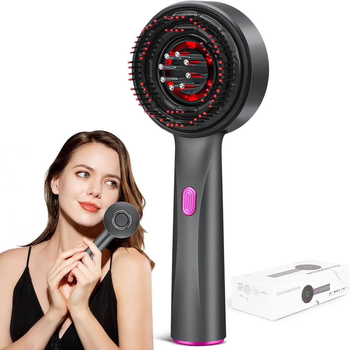 Phenitech 3 In 1 Hair Oil Applicator, Head Massager For Hair Growth, Electric Scalp