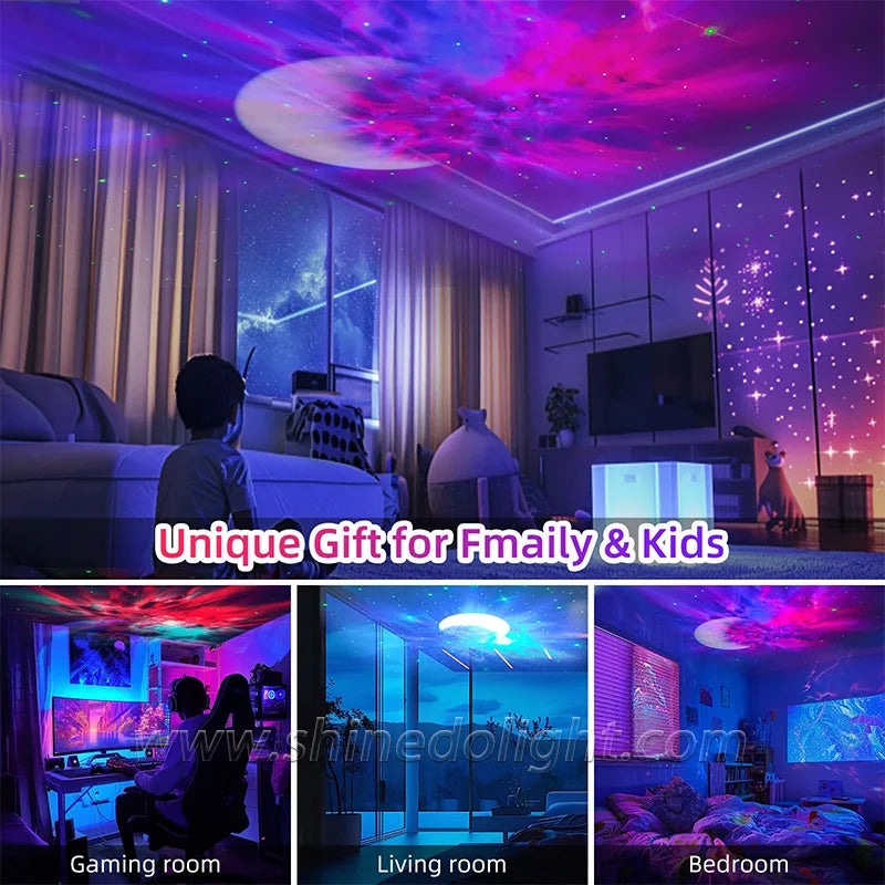 Galaxy Star Projector Starry Sky Night Light Astronaut Lamp Home Room Decor Decoration