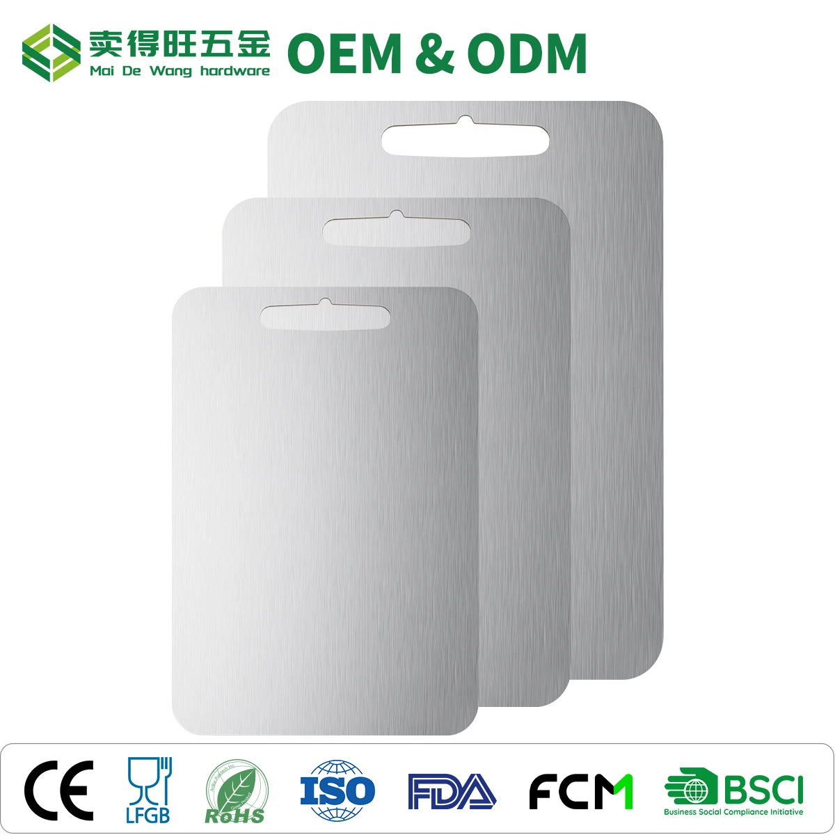 Food Grade 100% Pure Titanium Eco-Friendly Anti-Bacterial Double Sided Non-Toxic Cutting