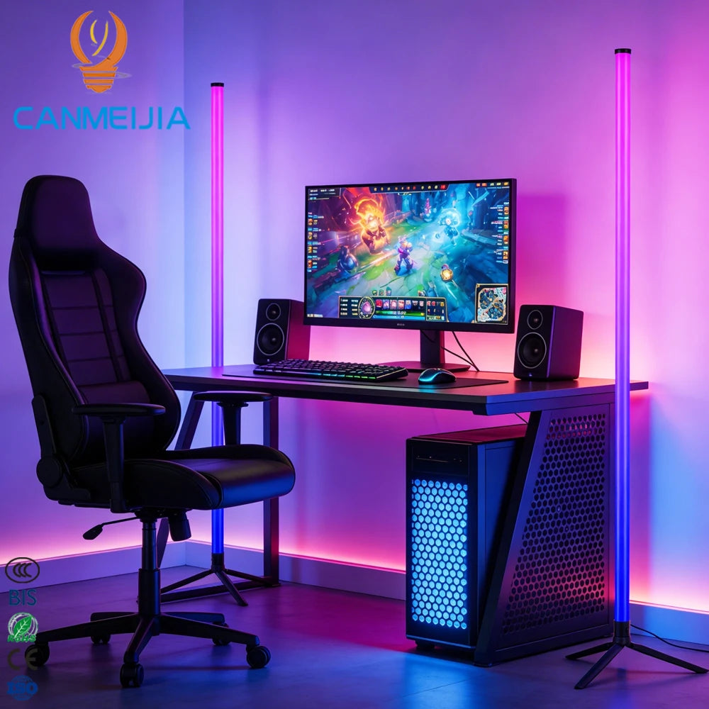 Canmeijia RGB Phantom Color Floor Lamps Gaming Intelligent USB Wall Corner Floor