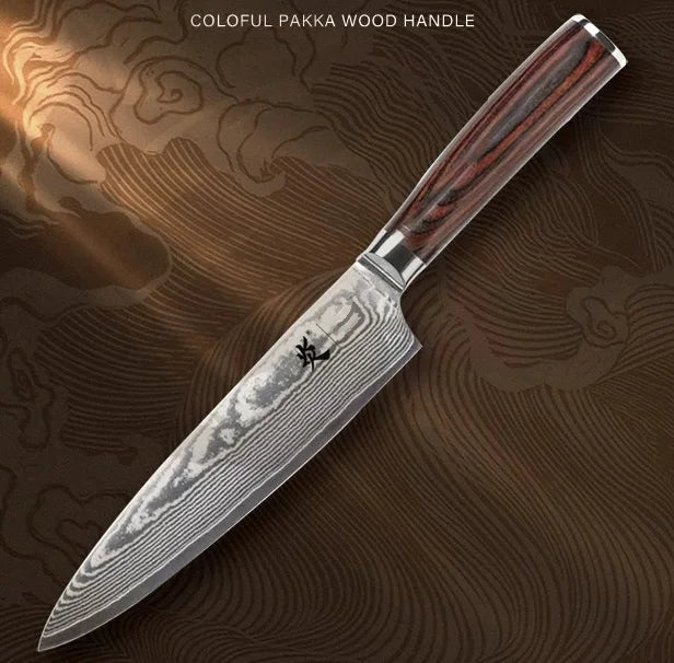 Professional Japanese Kitchen Chef Knife 67 Layers Damascus Steel VG10 Core 8 Inch Chef