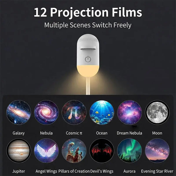 Portable Mini USB Multicolored Starry Sky Projector LED Galaxy Night Light Touch Control