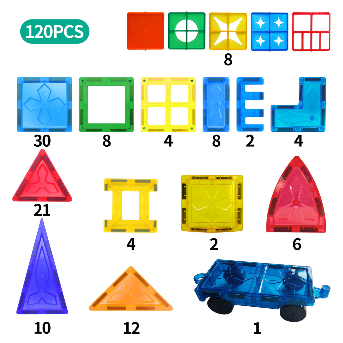 Magnetic Building Blocks STEM Educational Magnet Toys Building Strongest Magnetic Tiles