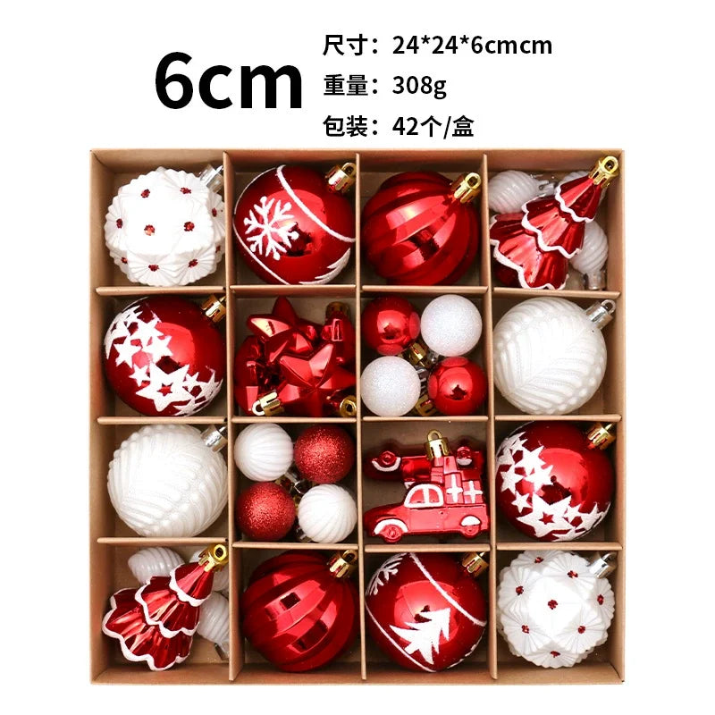 Christmas Ornaments Balls Set with Hanging Loop for Xmas Tree Holiday Wedding Party Home