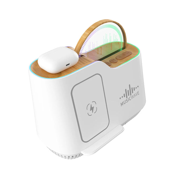 Super Fast 3-in-1 Wireless Charger Station Touch Control RGB Light 3000mAh Battery
