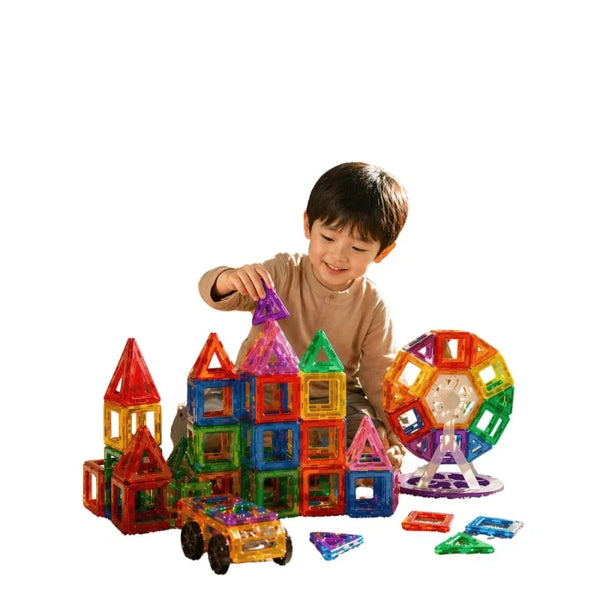 3D Children Toy Magnetic Tiles Kids Early Education DIY Magnetic Building Tiles