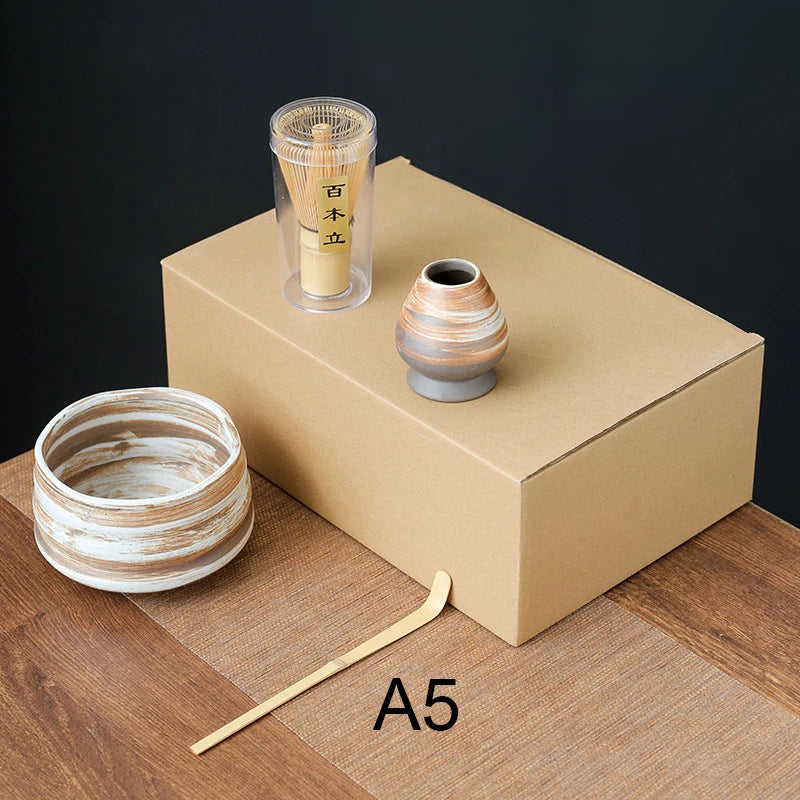 4 to 7 PCS Matcha Bowl Ceremony Accessory Japanese Tea Matcha Organic Bamboo Whisk Chasen