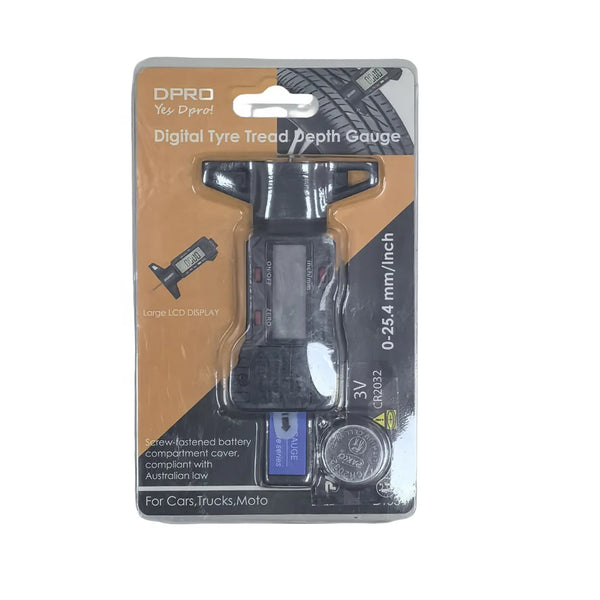 Digital Tire Tread Depth Gauge LCD with Inch & MM Conversion Tester Tool for Car