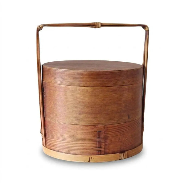 Japanese Wooden Bento Box Natural Cedar Lunch Container Stackable Handmade Traditional