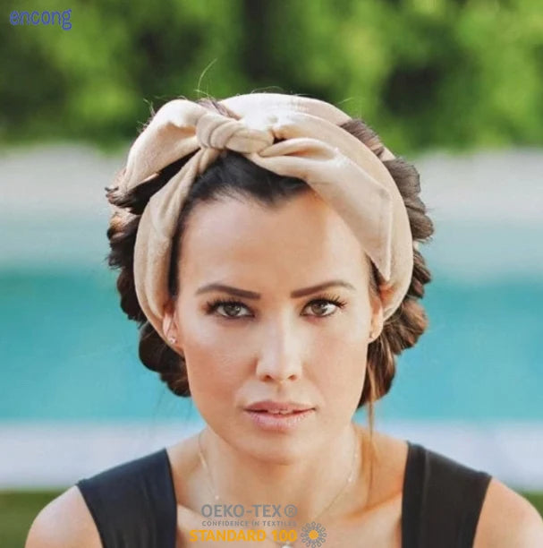 Heatless Curling Rod Headband Silk Sleeping Hair Roller Wave No Heat Hair Curls (Pack of 2)