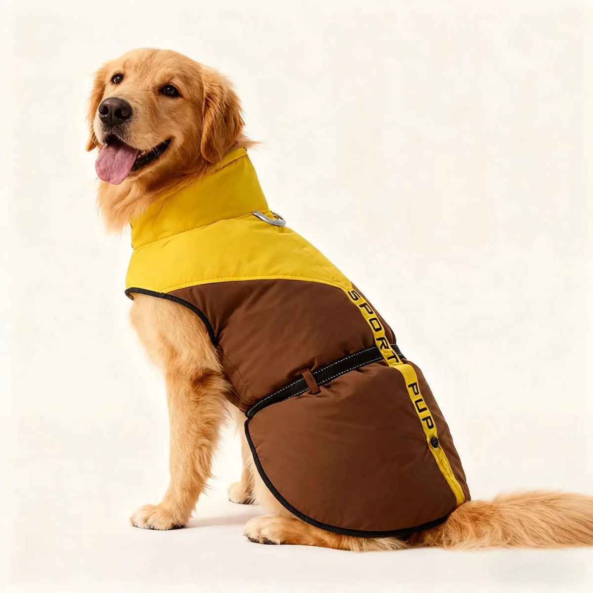Pet Winter Big Dog Clothes Thickened Warm Polyester Casual Style Cotton-Padded Coat