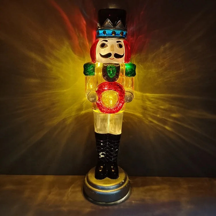 Led Hand Blown Glass Best Christmas Nutcracker Soldier Ballet Statue Collection