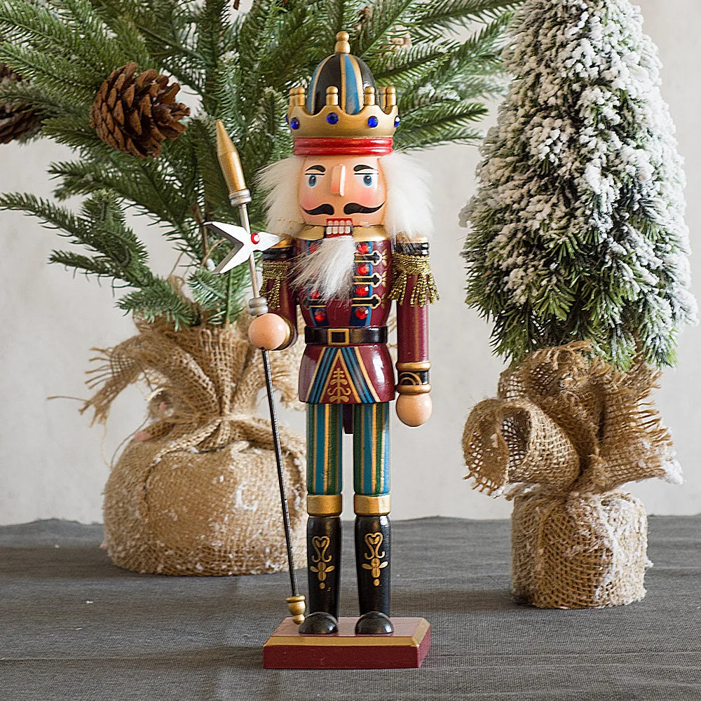 Small Trial Order Accepted Hand-Painted Wooden Nutcracker Soldier for Christmas Home