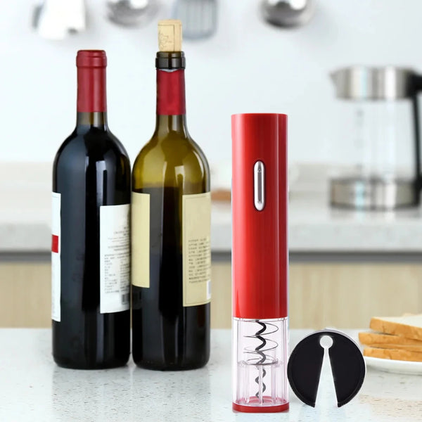 Handheld Cordless AA Battery Operated Electric Wine Bottle Opener Corkscrew Key Set