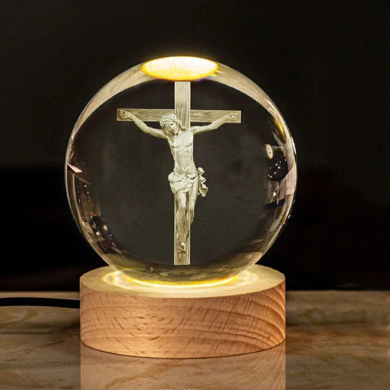 Customizable 3D Laser Engraved Islamic Ball Eco-Friendly Polished Religious Night Light