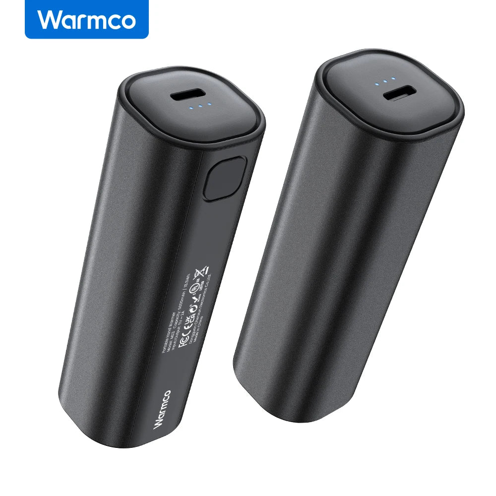 Warmco M02 Mini Heaters USB Hand Warmers 2 Pack 5000mAh Portable Magnetic Electric Hand