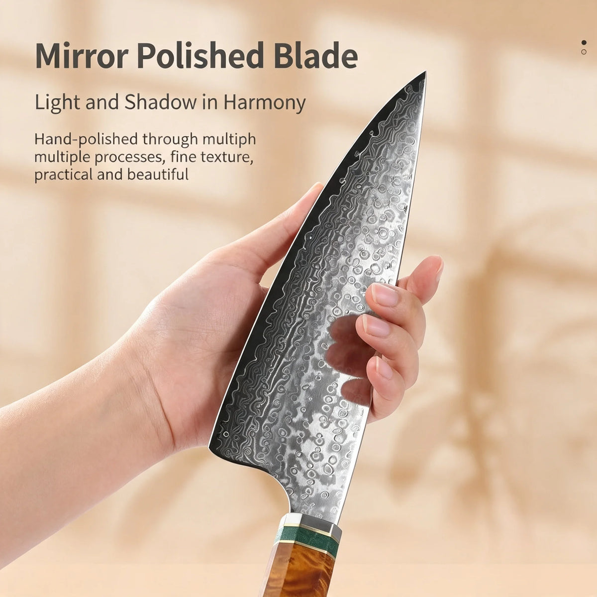 Professional Damascuse Knife Set Hand-Forged Kitchen Knife Set 67-Layer Laser-Cut