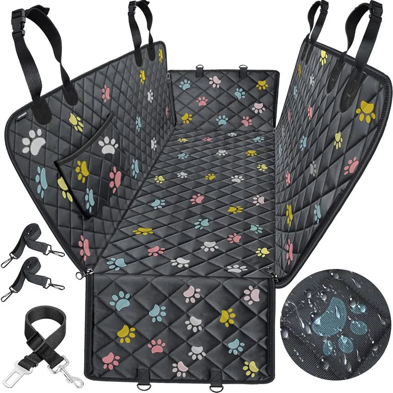 Pet Car Seat Cover for Back Seat Waterproof Dog Hammock for Cars SUVs Trucks Durable Car