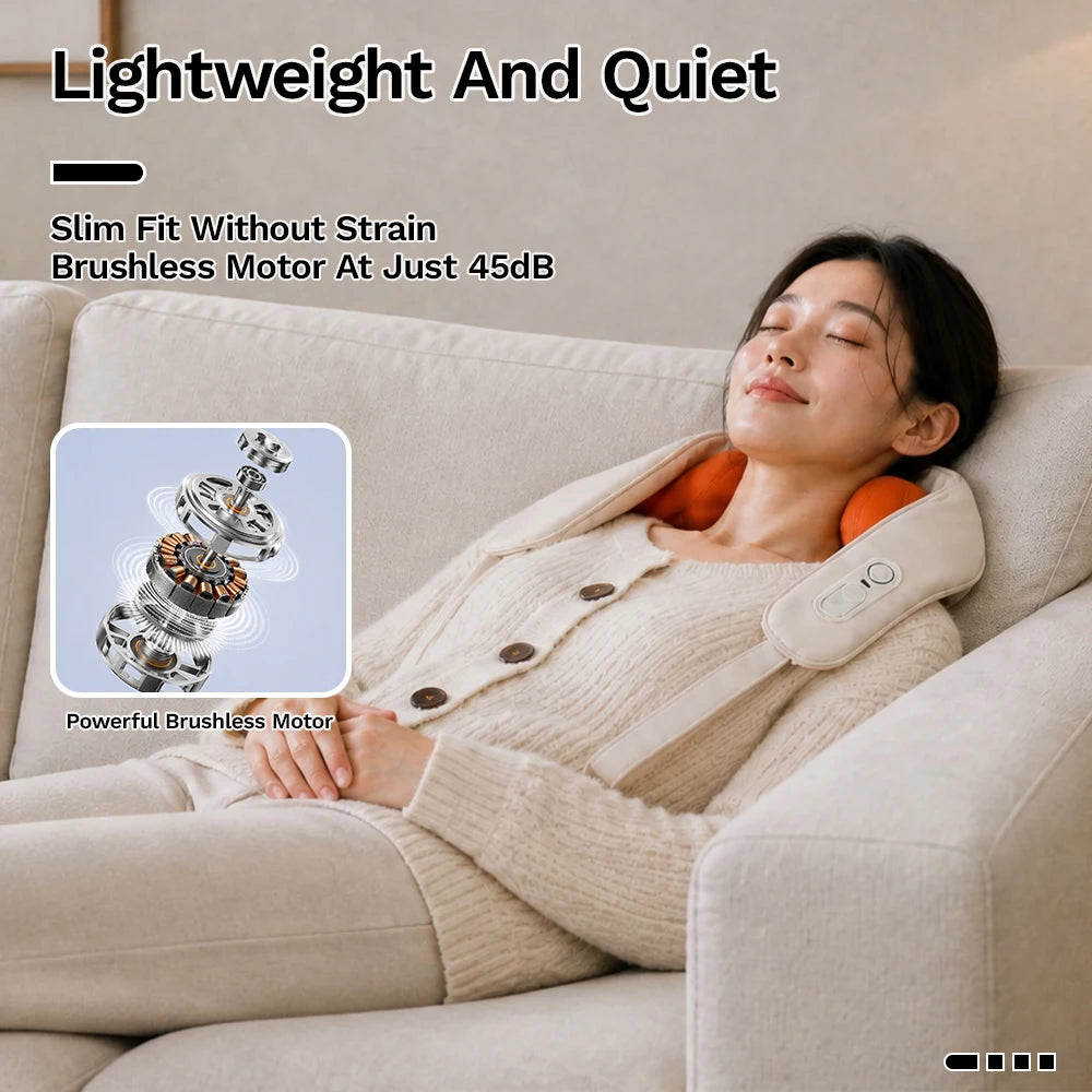 Heated Kneading Shiatsu Neck Massage Shawl, Electric Neck Massager