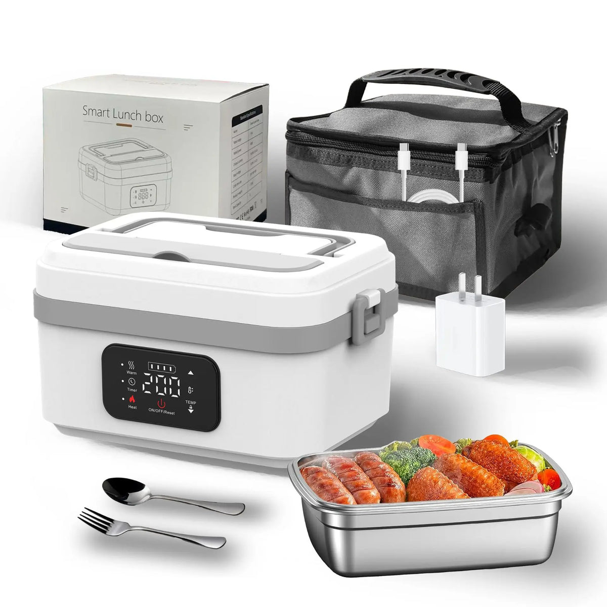 Portable Cordless Electric Lunch Boxes Automatic Self-Heating Food Warmer for Office