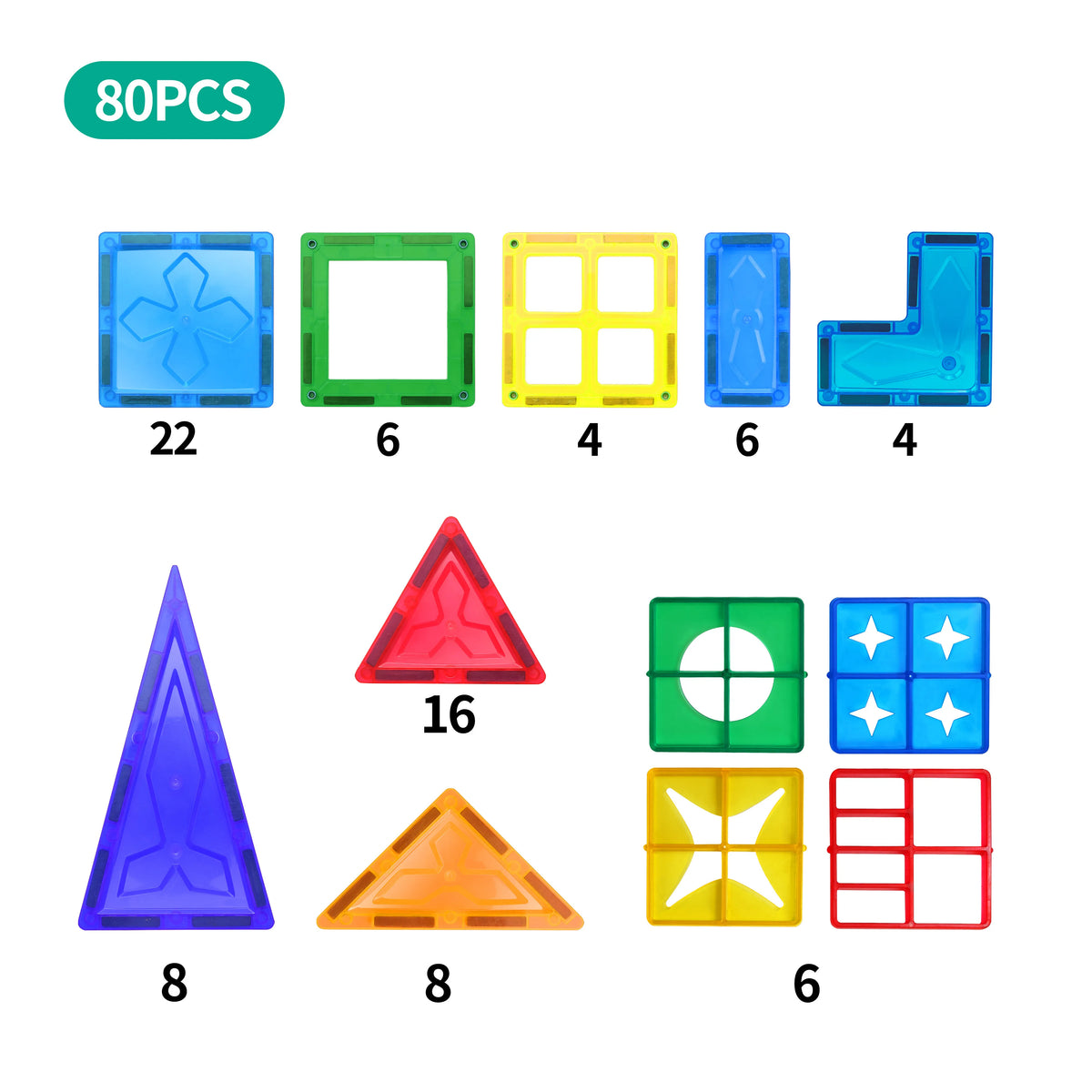 Magnetic Building Blocks STEM Educational Magnet Toys Building Strongest Magnetic Tiles