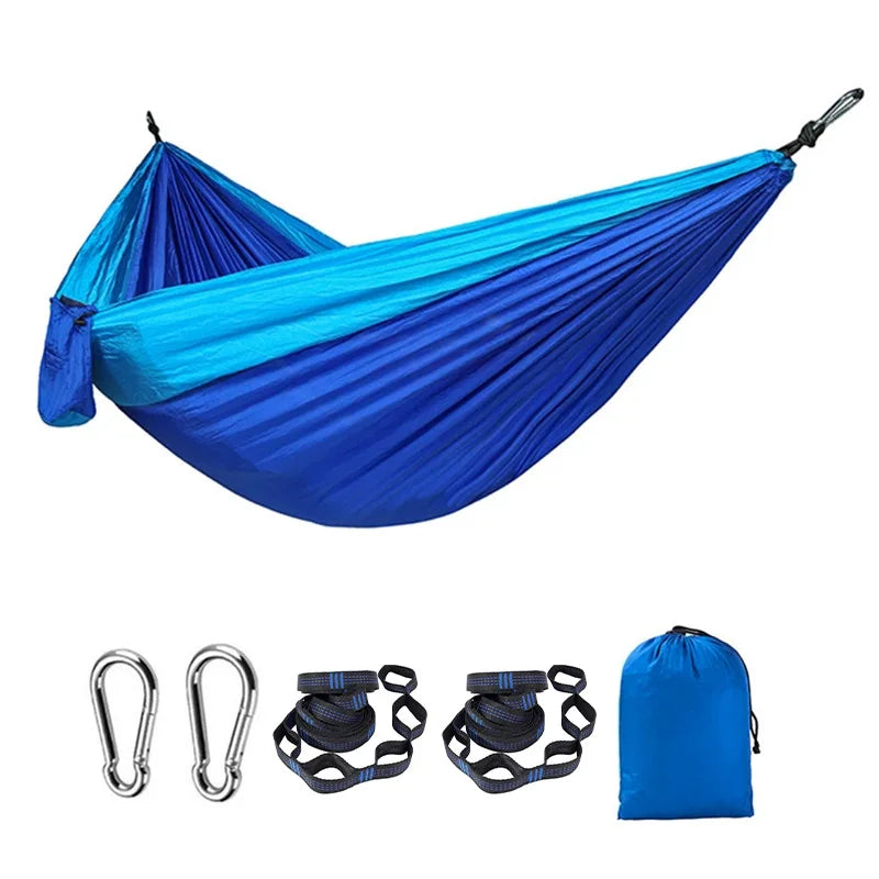 Portable Lightweight Single Wide Polyester Fabric Hammock Swing Camping Bed Durable