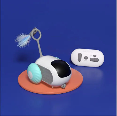 Remote Controlled Silicone ABS 2-Modes Automatic Moving Interactive Kitten Training Toy