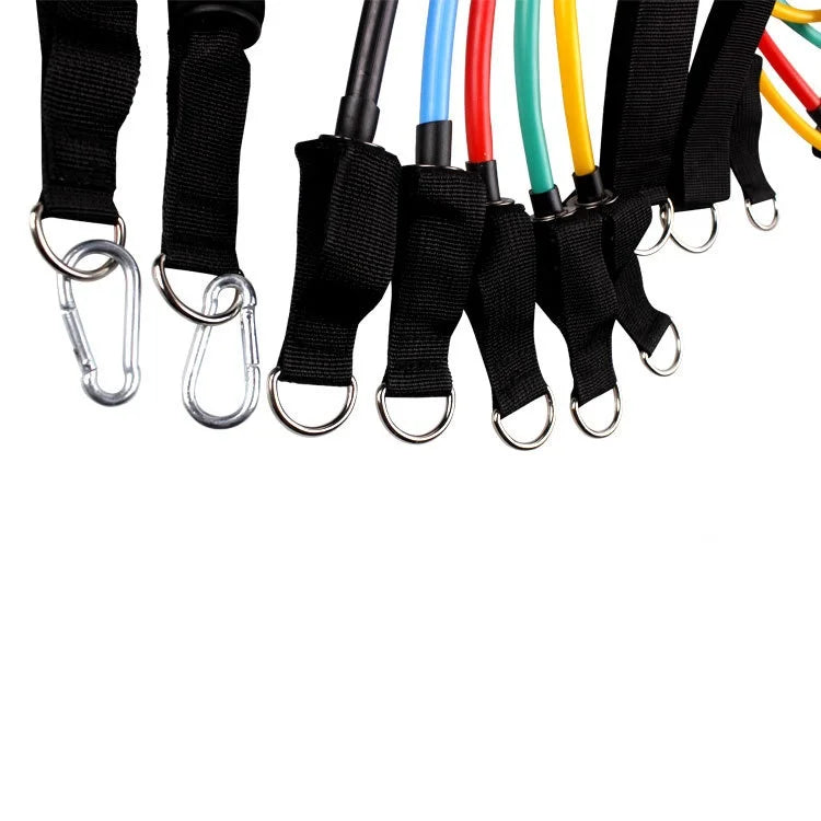 11-Piece Eco-Friendly Latex Resistance Bands Set Customizable Tension Levels Customized