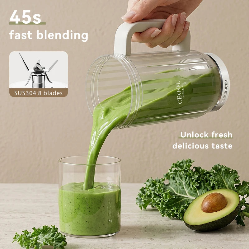 Portable Blender Electric Juice,Mini Licuadora Portatil, Large Bottle Portable Electric