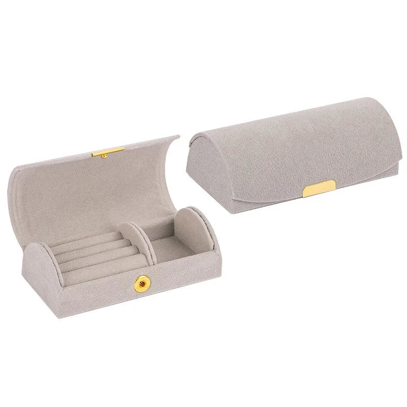 Travel Jewelry Case Portable Velvet Organizer Rings Earrings Storage Box Perfect Gift
