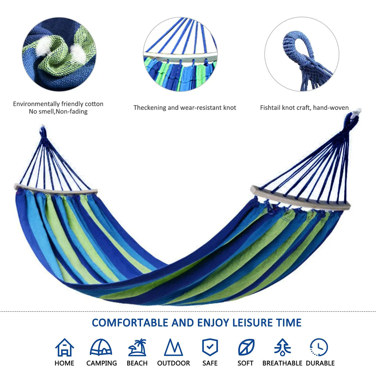 Customized Portable Hammock Outdoor Hiking Ultralight Single Double Hammock Chair Hanging