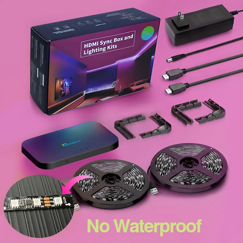 HD Sync Box BPSK1 Screen Light IP65 Light Strings RGB Tv Backlight Sync to Screen for PC
