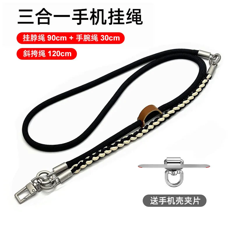 3-in-1 Crossbody Shoulder Neck Strap Phone Lanyard Women-High-End Anti-Theft Adjustable