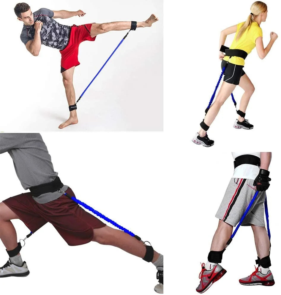 Vertical Jump Trainer Leg Strength Resistance Bands Set for Basketball Volleyball