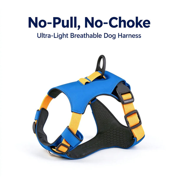 Lightweight Polyester Adjustable Reflective No-Pull Dog Harness for Medium & Large Dogs
