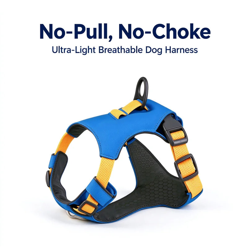 Lightweight Polyester Adjustable Reflective No-Pull Dog Harness for Medium & Large Dogs