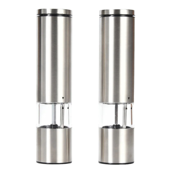 Electric Stainless Steel Salt & Pepper Mill Grinder with LED Light Eco-Friendly Automatic
