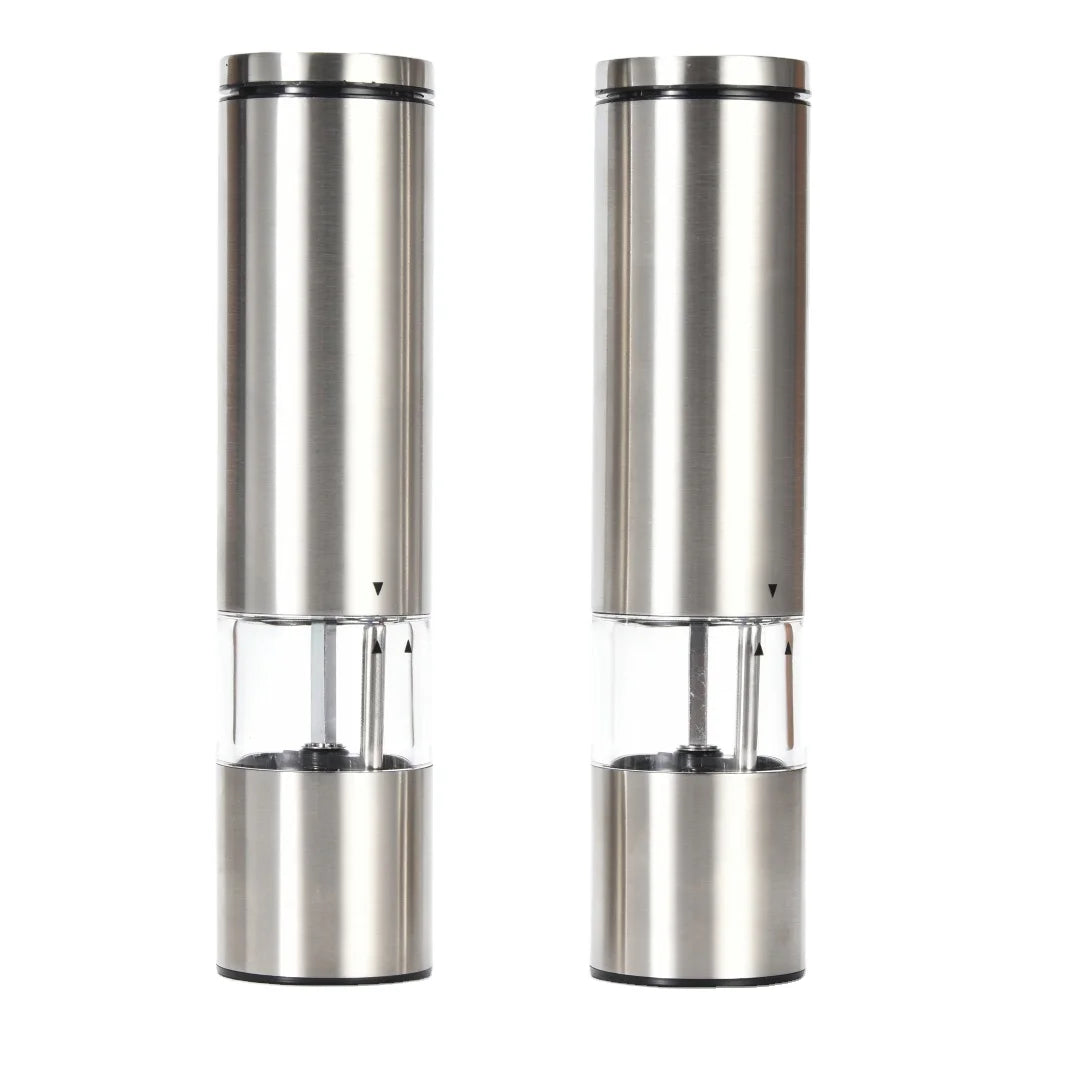 Electric Stainless Steel Salt & Pepper Mill Grinder with LED Light Eco-Friendly Automatic