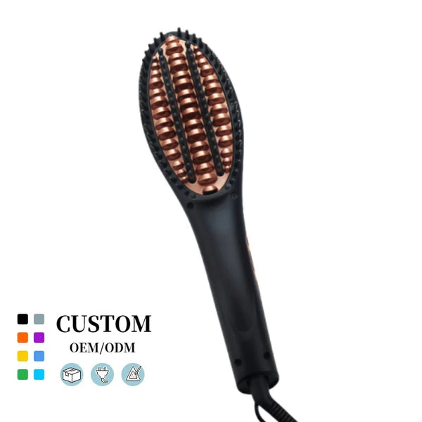 Professional Electric Hair Straightening Brush for Hair Care, Anti-Static & Anti-Frizz