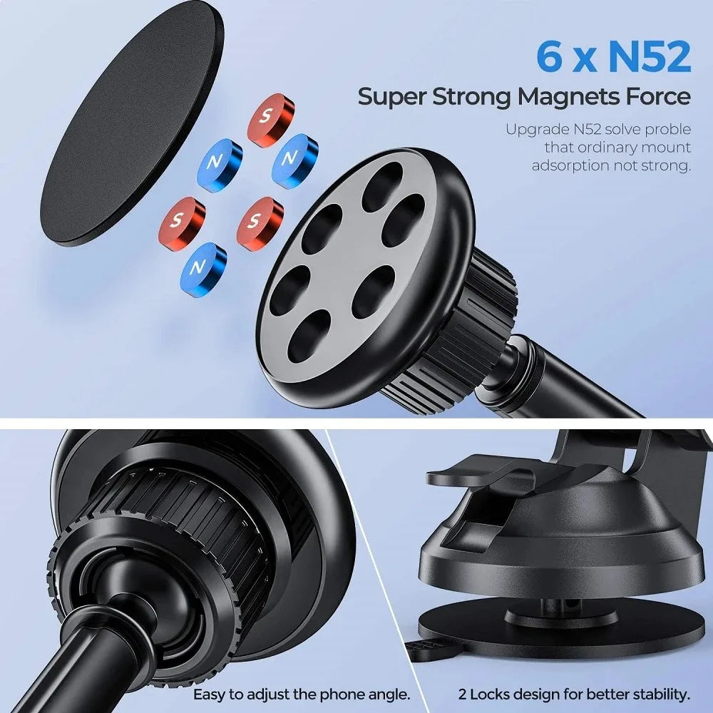 Sales Stable Magnetic Car Phone Mount Universal Suction Cup Mobile Phone Holder Hit