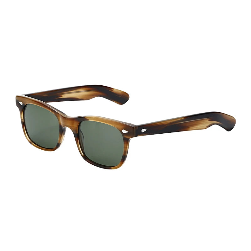 Designer Polarized Sunglasses Unisex Brand Acetate Full Rim Frame UV400 Lenses Travel