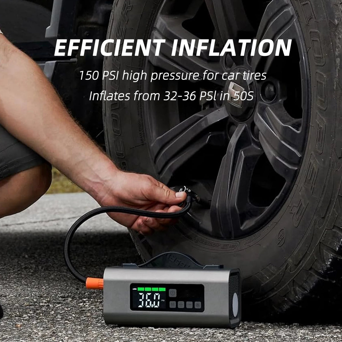 Multi Functional 6 In 1 Cordless Lithium Battery Car Jump Starter Tire Inflator Blower