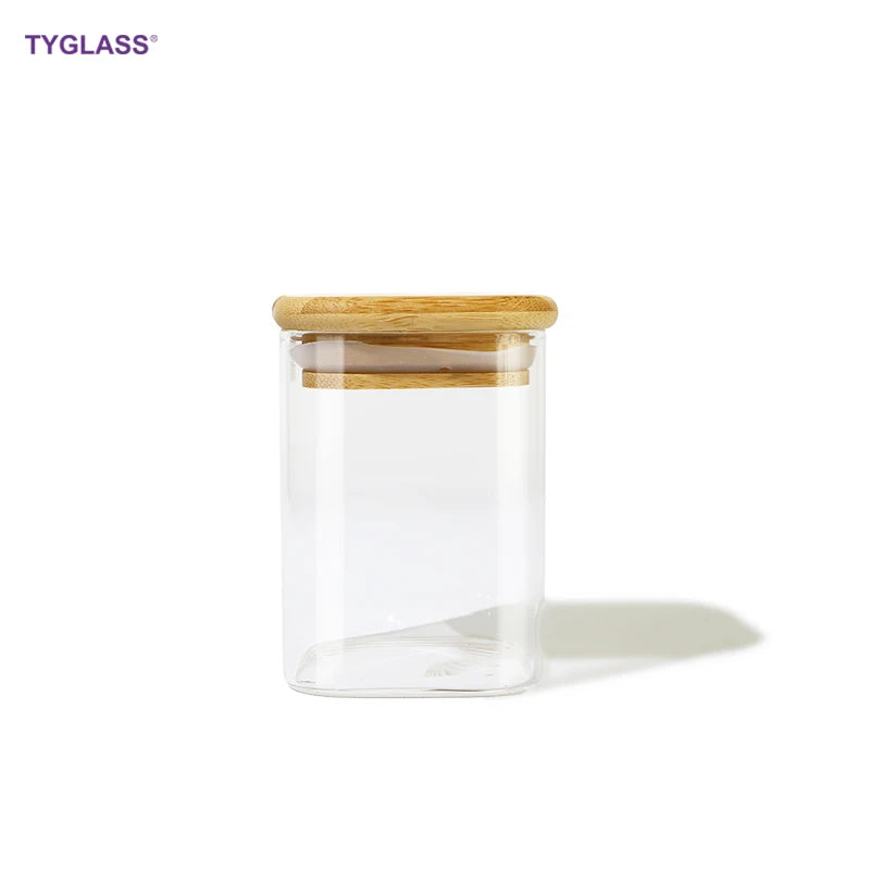 Glass Storage Jar Glass Spice Jar Borosilicate Glass Containers for Food Storage Jar